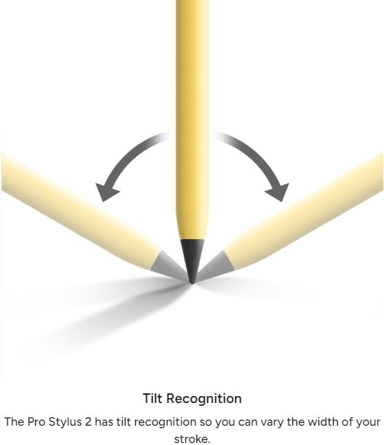 ZAGG Pro Stylus 2 with Active & Capacitive Tips, Palm Rejection, Tilt Recognition, Bluetooth Pairing, Compatible w/iPad Pro 11/12.9 (3,4, & 5 Gen)/Air 10.9/iPad 10.2/9.7/Mini 5/ iPad Air (M2) - Yellow