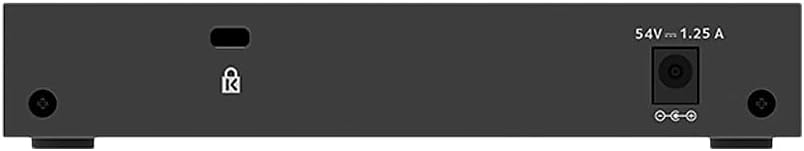 NETGEAR 5 Port PoE Gigabit Ethernet Easy Smart Managed Essentials Switch (GS305EP) - with 4 x PoE+ @ 63W, Desktop or Wall Mount