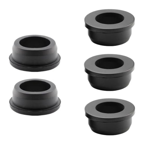 5 pcs 2" Drill Hole，1-9/16"ID Black Silicone Top hat Rubber Grommets for Wiring，Automotive，Firewall，Hole Plug，Desk，Screw，Water and Gas Pipe，Drain，House Siding，Cable Bushing，Glass，Wire Plug