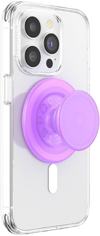 PopSockets Phone Grip for MagSafe with Kickstand, Magnetic Stand, Swappable Top, Secure Hold for iPhone MagSafe Cases, Phone & Tablet Grip, Cute PopSockets - Opalescent Pink
