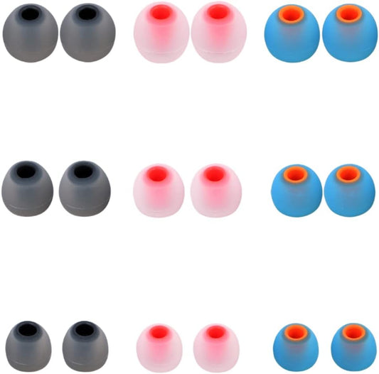 Silicone Earbud Tips Earbuds Replacement Ear Tips Gels Bud for Popular in-Ear Headphones Other Inner Hole from 3.8mm - 5.1mm Earphones 9 Pairs S/M/L