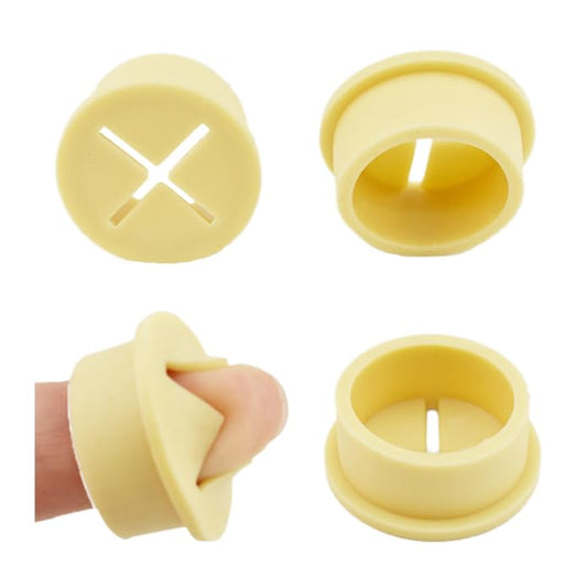 HAHIYO 4Pcs 0.8Inch/20mm Yellow Flexible Rubber Desk Grommet Wire Grommet Cable Management Cord Hole Cover Desk Wire Hole Insert Wire Organizer for Computer Office Home School Equipment Systems