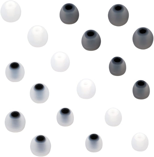 Replacement Earbud Tips Earbud Covers Silicone Tips Ear Gels Fit for Inner Hole from 3.8mm - 5.1mm Earphones 9 Pairs S/M/L