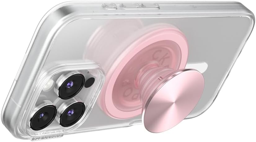 PopSockets Phone Grip for MagSafe with Kickstand, Magnetic Stand, Swappable Top, Secure Hold for iPhone MagSafe Cases, Phone & Tablet Grip - Dusty Rose