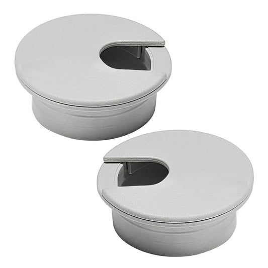 2 Pcs Desk Grommet 1-3/8" / 35 mm, Desk Cord Hole Cover, Cable Grommet ABS Plastic, Desk Hole Grommet for Home & Office Pc, Detachable Cable Cord Organizer-Light Grey