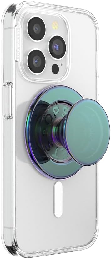 PopSockets Phone Grip for MagSafe with Kickstand, Magnetic Stand, Swappable Top, Secure Hold for iPhone MagSafe Cases, Phone & Tablet Grip - Nightshade