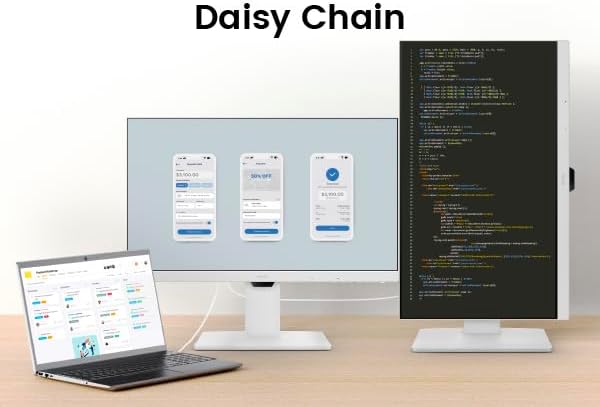 BenQ GW2486TC Office USB hub Monitor 24" 1080p | Coding Mode | IPS | Eye-Care Tech | Adaptive Brightness | Height Adjustable | White Monitor | Noice-Cancelling Mic | Daisy Chain | USB-C