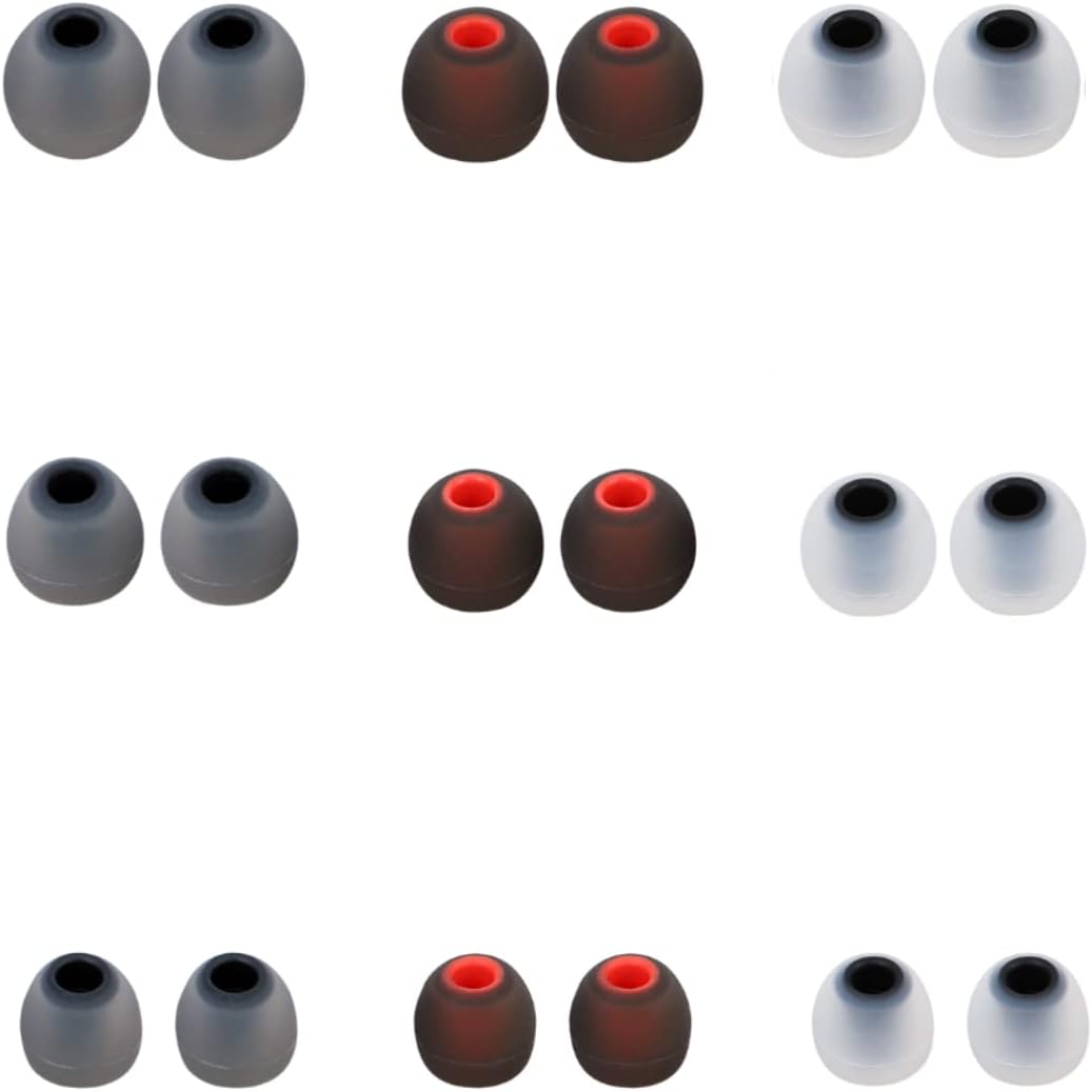 Earbud Tips Earbud Replacement Pieces Silicone Soft and Comfortable Compatible with Senso, Tozo, Sony & Other Inner Hole 3.8mm -5.1mm Earbud in-Ear Headphones 9 Pairs S/M/L