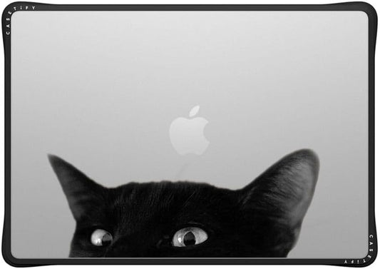 CASETiFY Impact MacBook Air 15" (M2-M4) Case [Cushioned Impact Corners/Scratch-Resistant/Anti-Slip Grip] - CAT - Clear Black