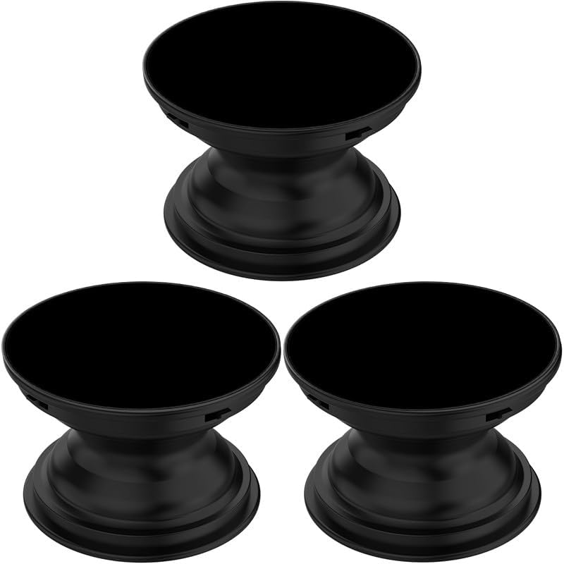 3 Pack Fashionable Clear Glitter Expandible Collapsible Moblile Phone Grip Stand Holder for Smartphones and Tablets Cell Phone Accessory-5 ((Black))