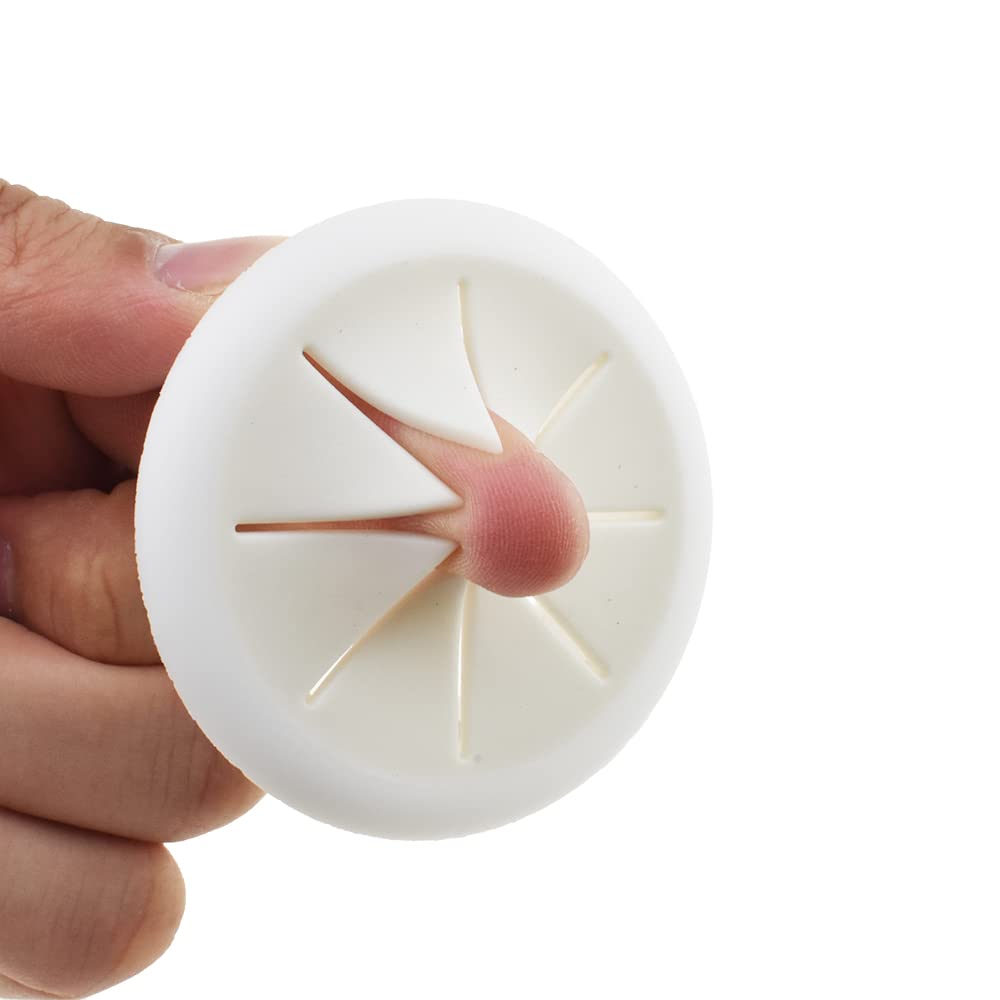 HAHIYO 2Pcs 2Inch/50mm White ABS Plastic Eight-petaled Desk Grommet Wire Grommet Cable Management Cord Hole Cover Desk Wire Hole Insert Wire Organizer for Computer Office Home School Equipment Systems