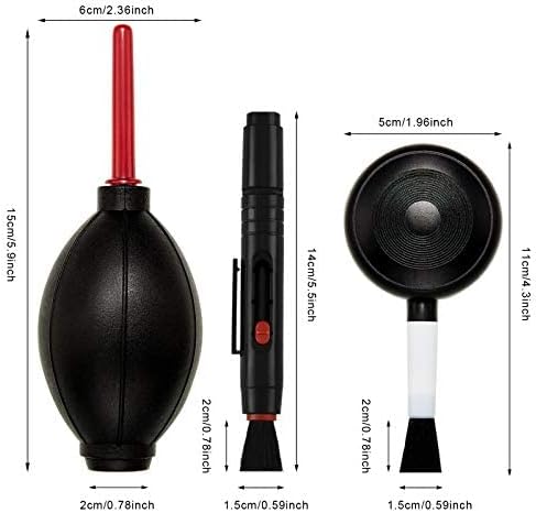 Patelai Camera Cleaning Kit Include Cleaning Pen Brush, Blower Brush Dust Cleaner, Air Blaster Blower Lens Cleaning Kit for Camera, SLR, Telescope, Magnifying Glass, Phone