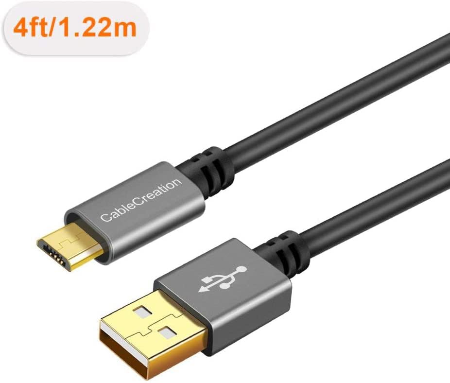 CableCreation Coiled USB to Micro USB Cable 0.56ft to 4ft, USB 2.0 A to Micro USB Charging Data Cord Works for Android Smartphone, Tablet, Wall, Raspberry Pi Zero and Car Charger, Space Gray