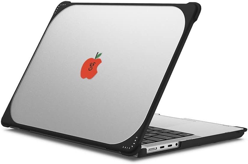 CASETiFY Bounce MacBook Pro 16-inch (M3/M4) Case [Enhanced Protective Corner Design/Ventilation Cutouts/Anti-Slip Grip] - Apple MacBook Case by Tess Smith-Roberts - Clear Black