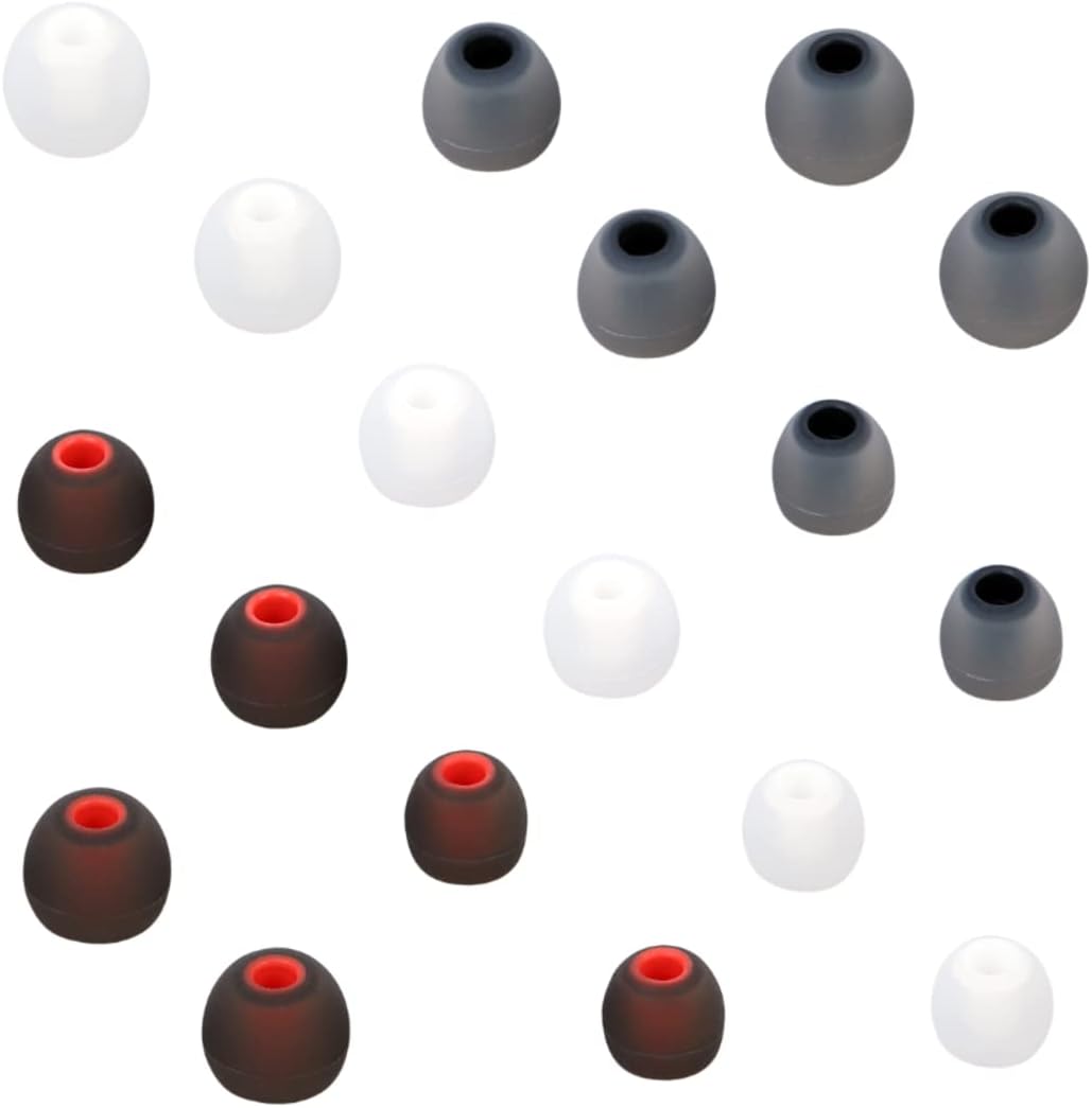 Earbud Replacement Tips Silicone Earbud Tips Headphone Earbud Tips Ear Gels Fit for Inner Hole from 3.8mm - 5.1mm Earphones 9 Pairs S/M/L