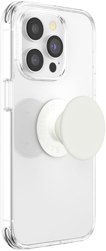 PopSockets Phone Grip with Expanding Kickstand, Adhesive Grip, White - Cream