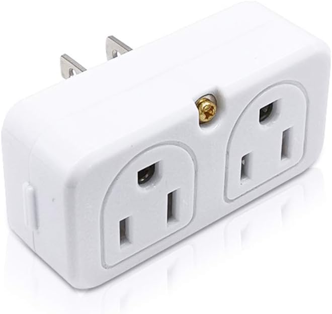 SYCON Adapter Outlet Extender, 2-Prong Mini Wall Plug, Multi Outlet Splitter with 4 Outlets