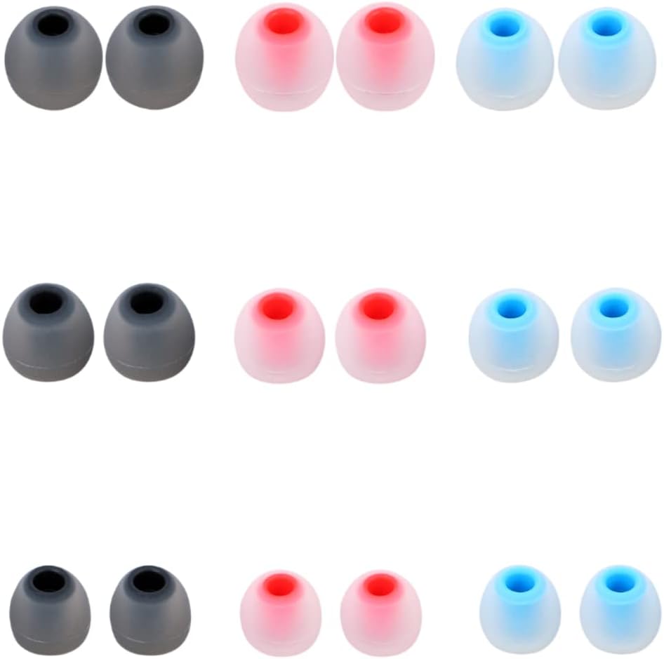 9 Pairs Earbuds Replacement Tips SML, Soft Comfortable Silicone Earbud Tips Fit Most Inner Hole 3.8mm -5.1mm Headphones