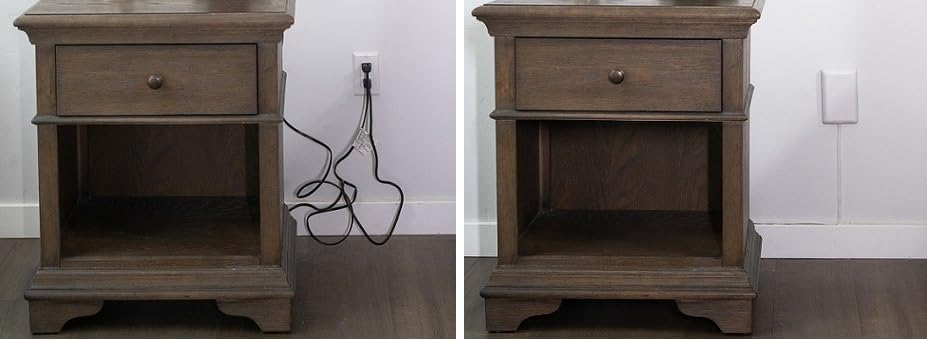 Sleek Socket Original & Patented Ultra-Thin Outlet Concealer with Cord Concealer Kit, Flat Extension Cord with Multi Outlets Power Strip, Ideal for Home Improvement, Hide Bulky and Messy Cords