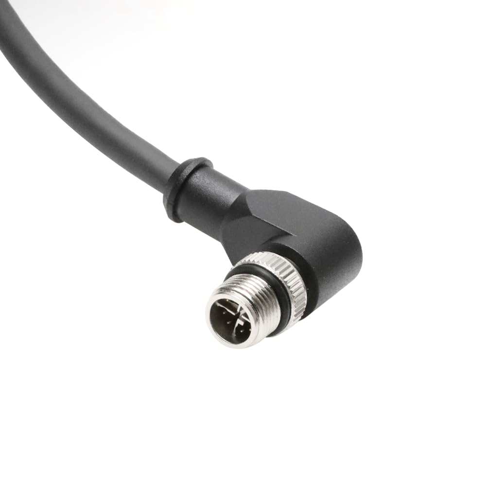 Alvin's Cables M12 X-Code 8 Pin Male to RJ45 Ethernet Cable for Cognex Keyence Camera, High-Flex Cat6a Cable for Industrial Automation, Fieldbus Module, Robotics, Right Angle 65.6ft/20m