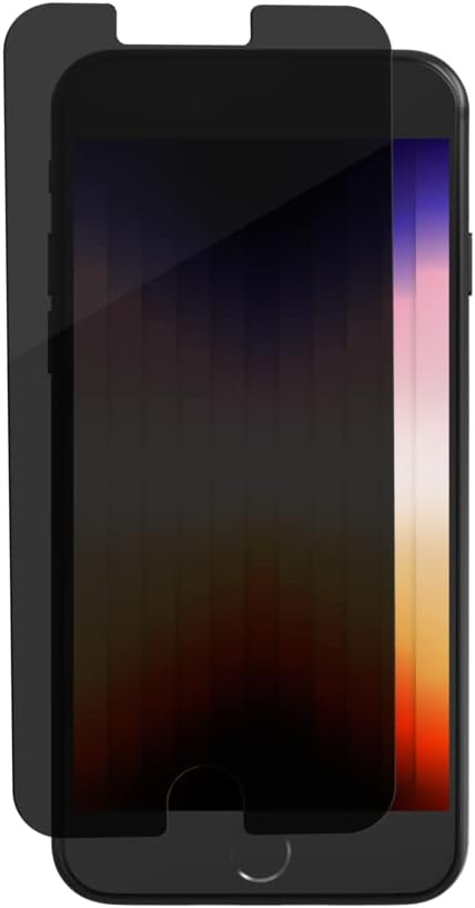 ZAGG InvisibleShield Glass Elite Privacy Screen Protector for iPhone SE (3rd/2nd Gen), 8, 7, 6s, 6 - Two-Way Privacy Filter, Advanced Impact & Scratch Protection, Easy Apply, Aluminosilicate Glass