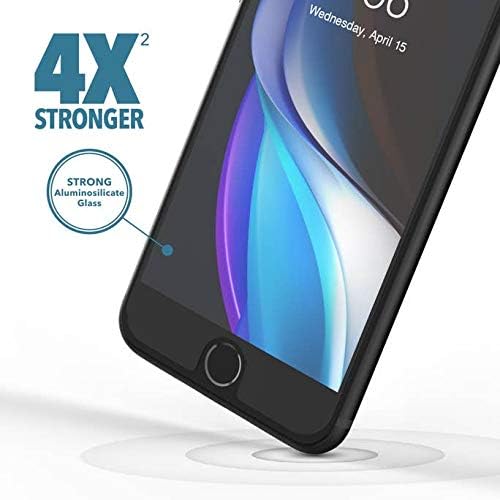 ZAGG InvisibleShield Glass Elite Plus - Tempered Glass Screen Protector - Made for Apple iPhone SE2 (2020) - Case Friendly - Impact & Scratch Protection, Clear, 200105346