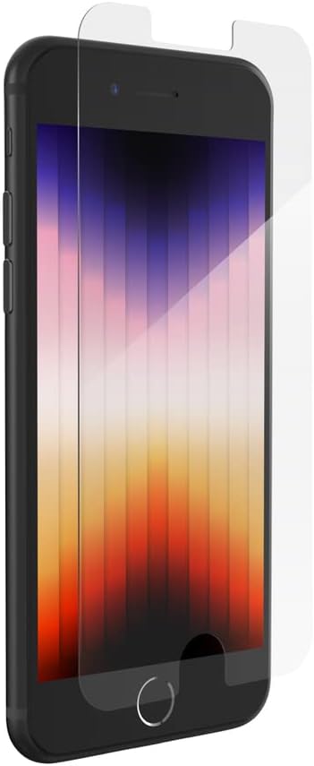 ZAGG InvisibleShield Glass Elite Screen Protector for iPhone SE (3rd/2nd Gen), 8, 7, 6s, 6 – Maximum Impact & Scratch Protection, Aluminosilicate Glass, Smudge-free, Easy Apply, Reinforced Edges