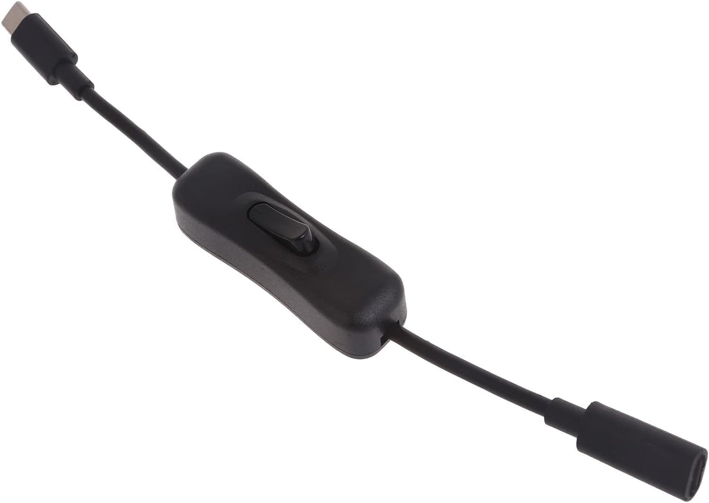 USB-C Extension Cable with Inline On/Off Switch - 6ft Power Control for Monitors, Printers and Gaming | Gold-Plated Connectors and 4K Video Support (Black)