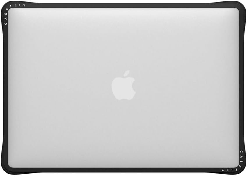 CASETiFY Impact MacBook Air 13" (M1/Intel) Case [Cushioned Impact Corners/Scratch-Resistant/Anti-Slip Grip] - Clear Black