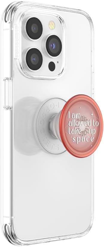 PopSockets Plant-Based Phone Grip with Expanding Kickstand, Adhesive Grip, Eco-Friendly, Cute PopSockets - Take Up Space Transluscent