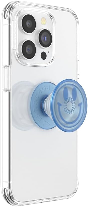 PopSockets Plant-Based Phone Grip with Expanding Kickstand, Adhesive Grip, Eco-Friendly - Happy Blues