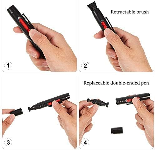 Patelai Camera Cleaning Kit Include Cleaning Pen Brush, Blower Brush Dust Cleaner, Air Blaster Blower Lens Cleaning Kit for Camera, SLR, Telescope, Magnifying Glass, Phone