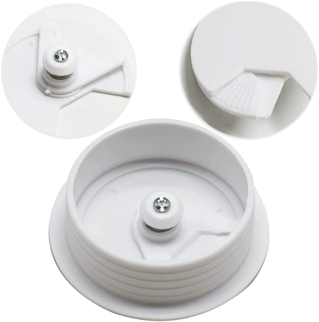 TuTuYa 6PCS Desk Grommet, 3-1/6inch (80mm) White Desk Cable Hole Covers, Ideal for Office and Home Table Cable