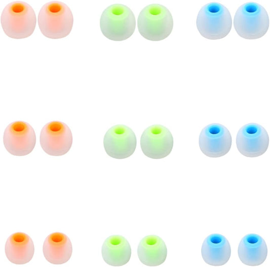 Earbud Tips Earbud Replacement Pieces Silicone Soft and Comfortable Compatible with Senso, Tozo, Sony & Other Inner Hole 3.8mm -5.1mm Earbud in-Ear Headphones 9 Pairs S/M/L