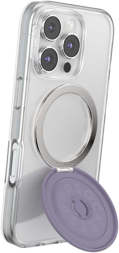 PopSockets Kick-Out Grip for MagSafe, Phone Grip with Built-in Phone Stand, Adjustable Kickstand for Portrait or Landscape, Strong Magnetic Hold, Wireless Charging Compatible - Dusk