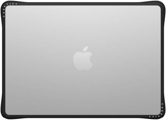 CASETiFY Impact MacBook Air 13.6" (M2-M4) Case [Cushioned Impact Corners/Scratch-Resistant/Anti-Slip Grip] - Clear Black