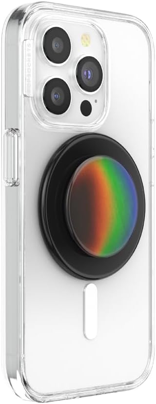 PopSockets Phone Grip for MagSafe with Kickstand, Magnetic Stand, Swappable Top, Secure Hold for iPhone MagSafe Cases, Phone & Tablet Grip - Thermocromatic