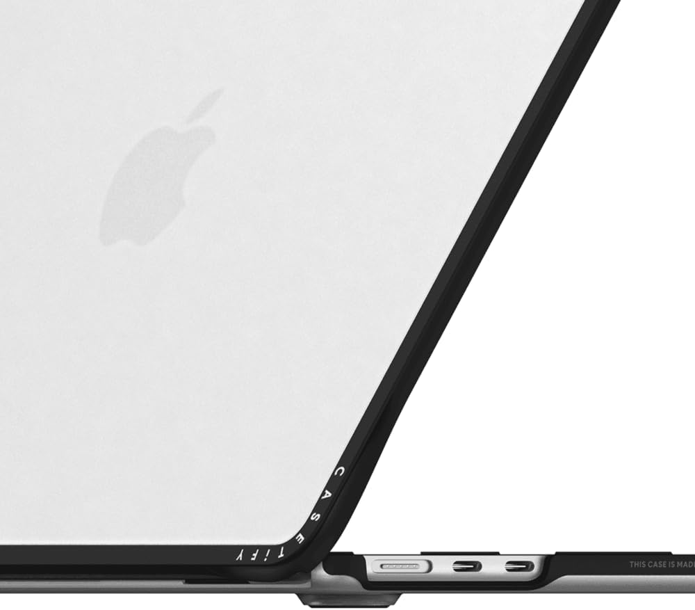 CASETiFY Impact MacBook Air 13.6" (M2-M4) Case [Cushioned Impact Corners/Scratch-Resistant/Anti-Slip Grip] - You are Exactly - Clear Black