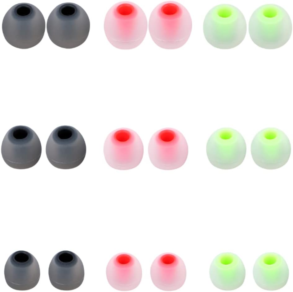 Silicone Earbud Tips Earbuds Replacement Ear Tips Gels Bud for Popular in-Ear Headphones Other Inner Hole from 3.8mm - 5.1mm Earphones 9 Pairs S/M/L