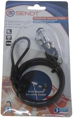 Sendt Black Notebook/Laptop Keyed Lock Security Cable