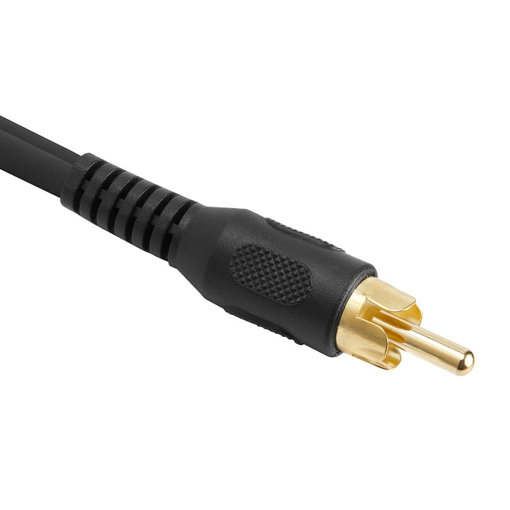 Cmple - Cmple - 1 RCA Male to 2 RCA Male Stereo Audio Y-Cable, 2 RCA Plugs to 1 RCA Plug Audio Stereo Subwoofer Cable, Gold Plated RCA Cord - 8 Inches