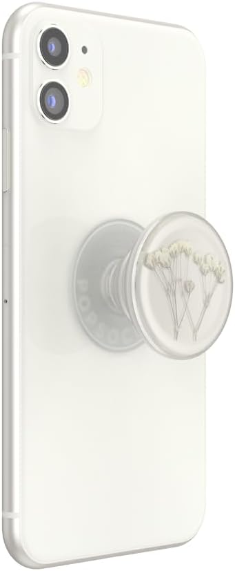 PopSockets: Phone Grip with Expanding Kickstand, Adhesive Grip - Pressed Flower Baby's Breath