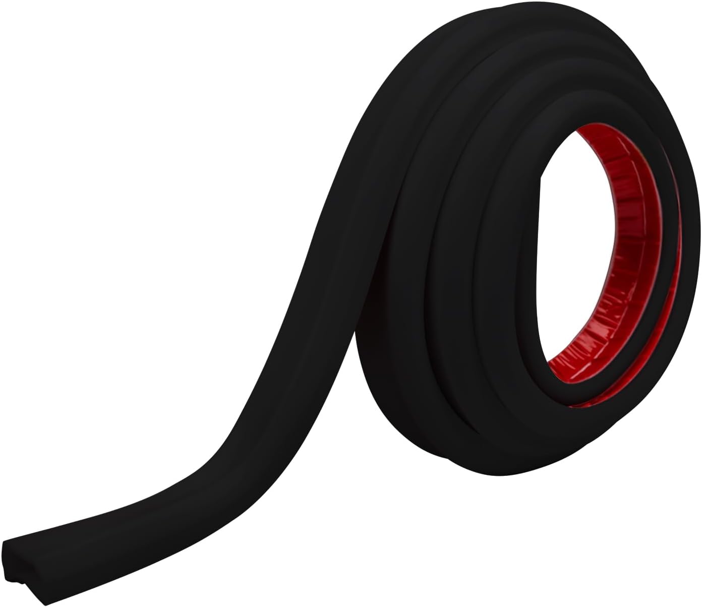 Rubber Bond TV Cord Hider Cable Protector - Strong Self Adhesive Wall Cord Cover Cable Hider - Low Profile Cable Management Wall Cord Concealer Cable Raceway (Black, 6 Feet)