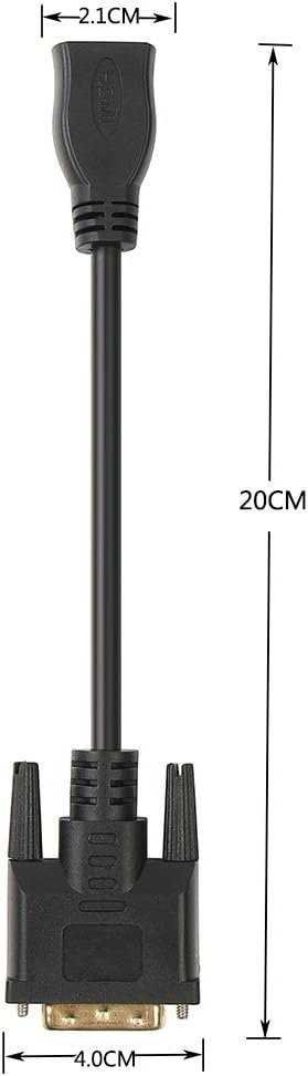 Bi-Directional HDMI Female to DVI-D(24+1) Male Adapter, 1080P DVI to HDMI Conveter (1, Black)