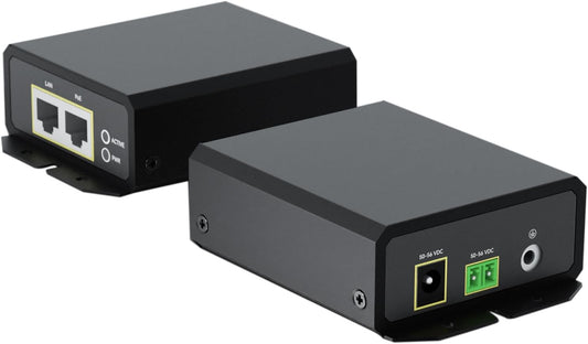 PROCET Gigabit PoE++ Injector 90W, IEEE802.3 af/at/bt Compliant 10/100/1000Mbps Industrial PoE Adapter with Wide Temp -40°F to 149°F, 6KV Surge Protection, 50-5V DC Jack/ 2PIN Input, PT-PSE109GBRO-D
