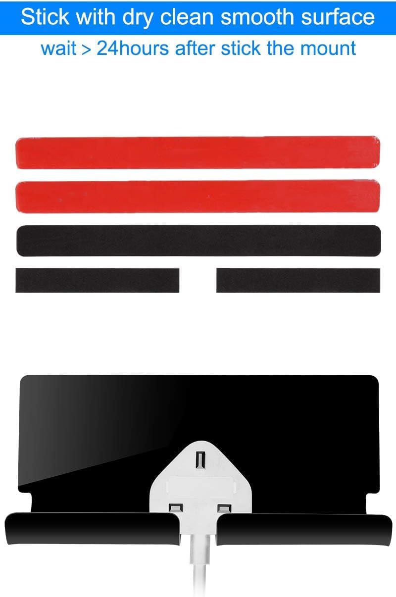 TXEsign Adhesive Wall Tablet Holder Mount Stand for Tablet Smartphones eReader Wall Holder Mount (Black)