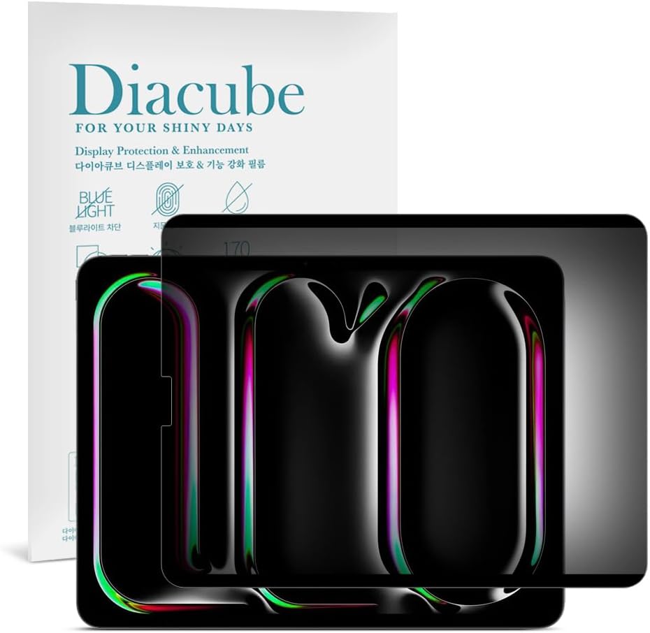 360° 4-Way Magnetic & Nano Adsorption Privacy Screen Protector for iPad Pro 11 Inch M4 2024 | Detachable, Anti-Spy, Anti-Fingerprint | Works in Both Landscape & Portrait Modes