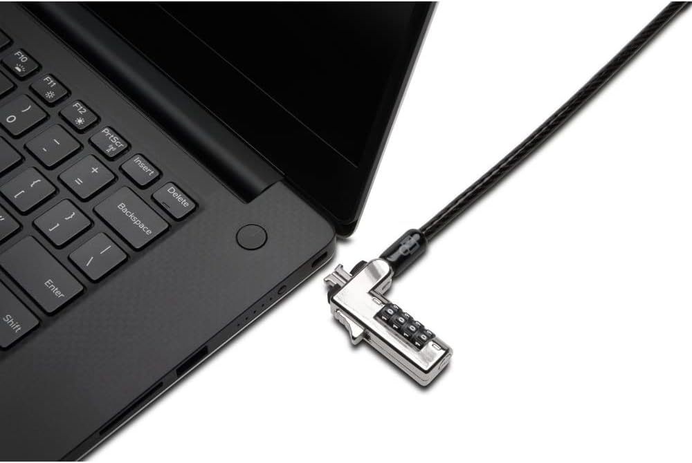 Kensington Slim Combination T-Bar Standard Lock Slot for Laptops, Security Computer Lock Cable, Resettable 4-wheel Number Code with 6 Foot Cable, K60600WW
