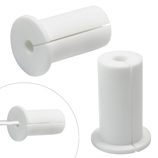 2pc Starlink Cable Grommet 1" Silicone Waterproof Wall Hole Pass Through Split Cable Bushings for TV Wire Ethernet Cord, Starlink Cable Routing Kit Accessories, 52.5mm/2.07" Ht, White