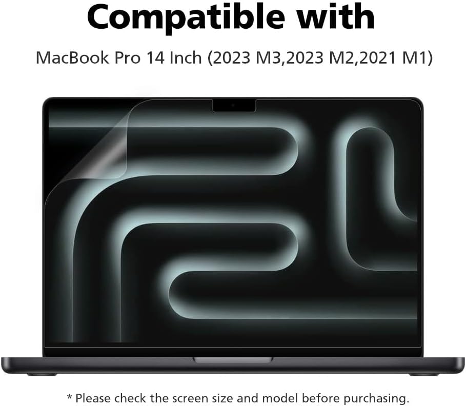 Anti Blue Light Matte Screen Protector for MacBook Pro 14" (2024 M4, 2023 M3, 2023 M2, 2021 M1) | Anti-Glare | Reducing Eye Fatigue with Blue Light Blocking Filter